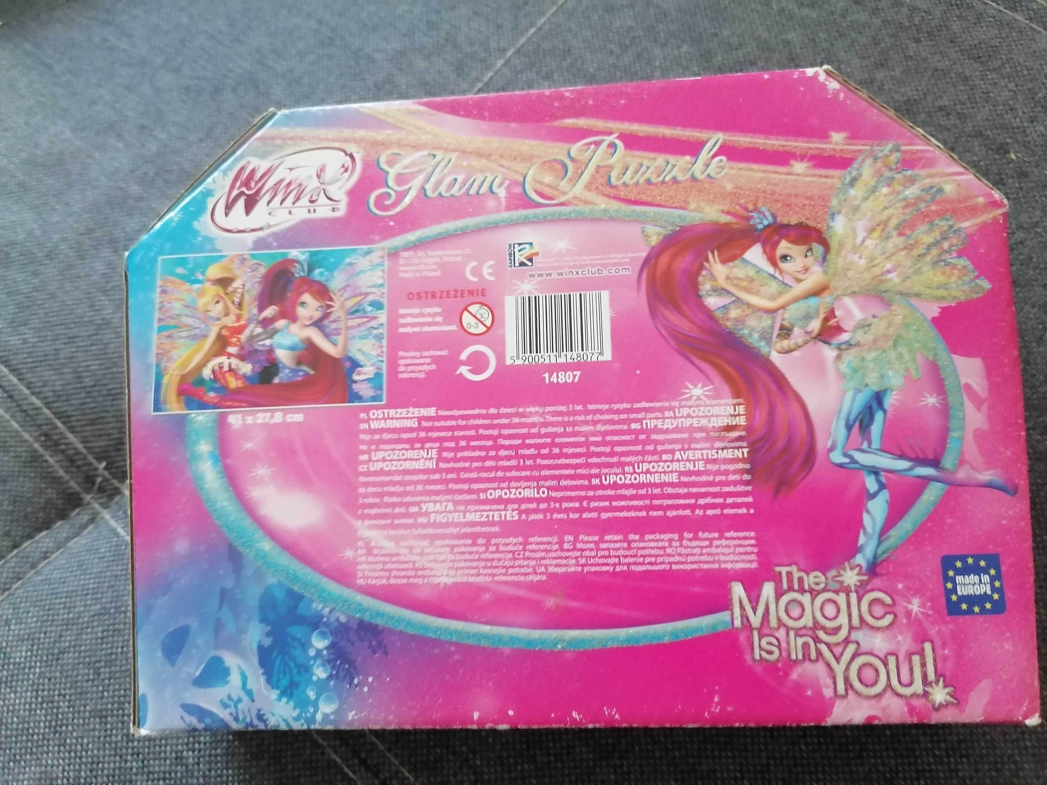 Puzzle brokatowe Winx