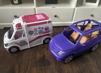 Karetka grająca i Jeep Barbie