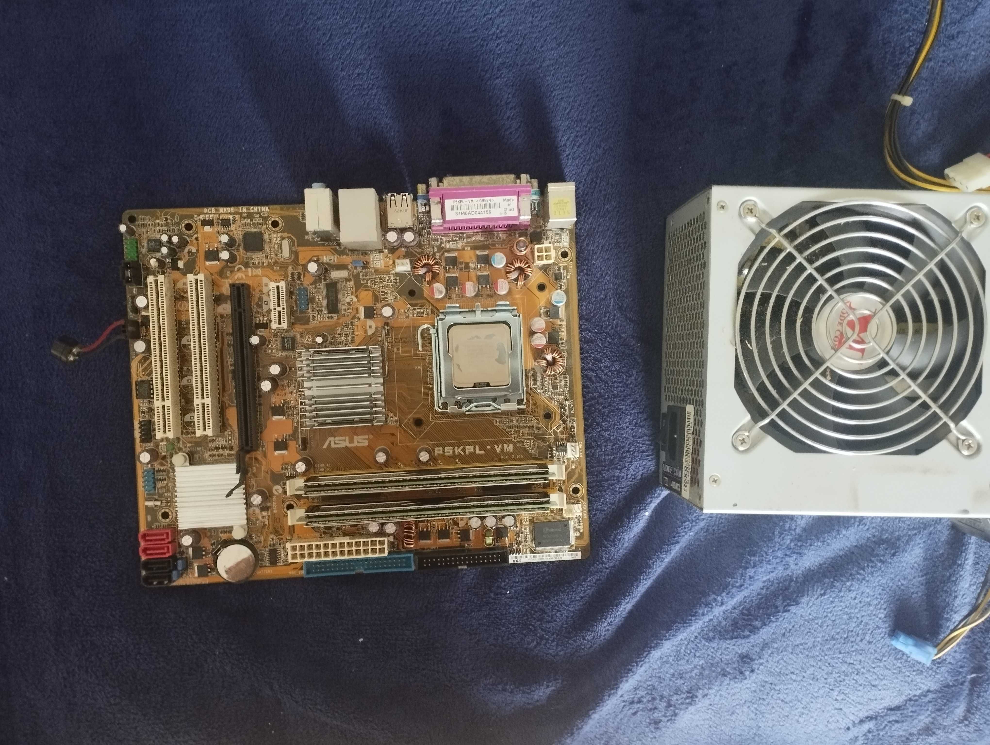 Płyta główna ASUS P5KPL-VM + procesor z zasilaczem
