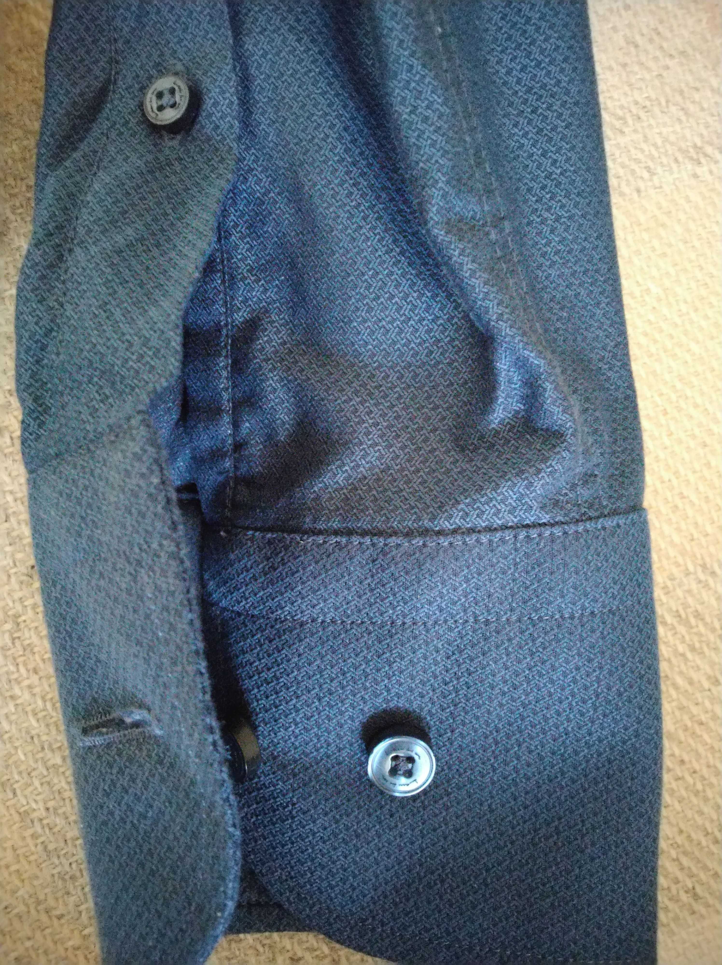 koszula Lantier / Vistula, two ply, slim, granat., wzorek, 39/164-170