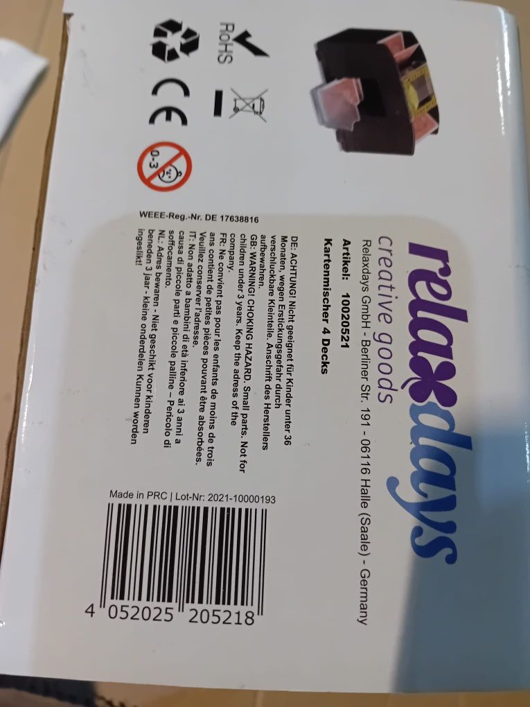 Automatyczna tasowarka do kart 4 talie
