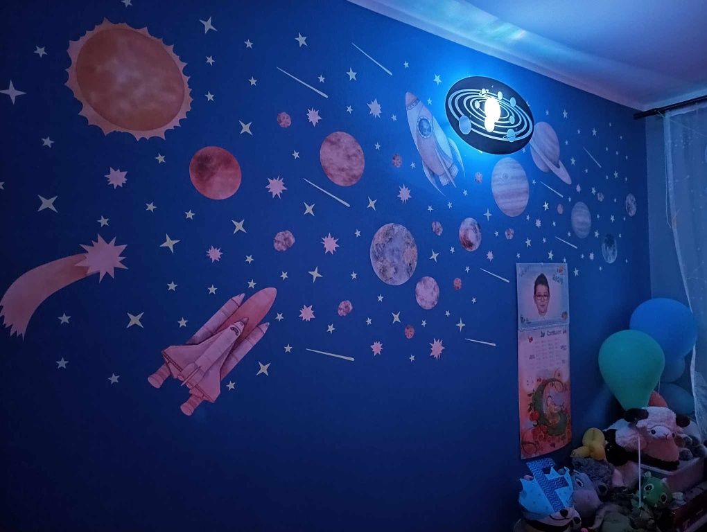 Lampka led z motywem kosmosu