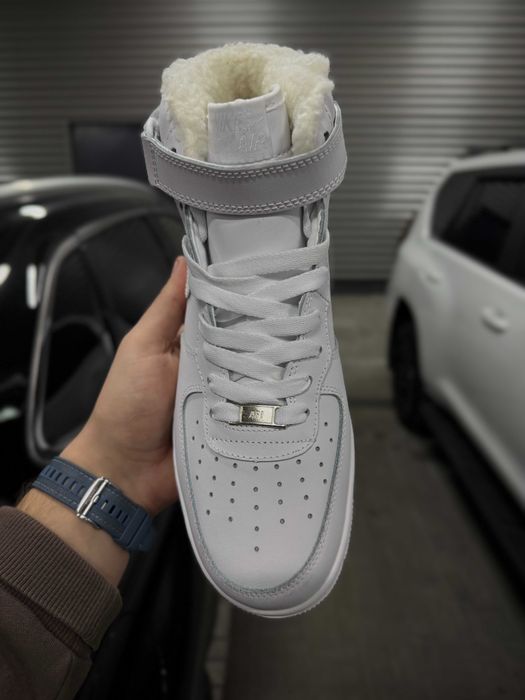 ХУТРО! Зимові Nike Air Force 1 White 36 37 38 41 42 43 44 45 46 найк