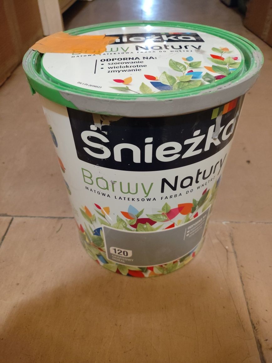Farba śnieżka barwy natury 5l Grafitowy metal