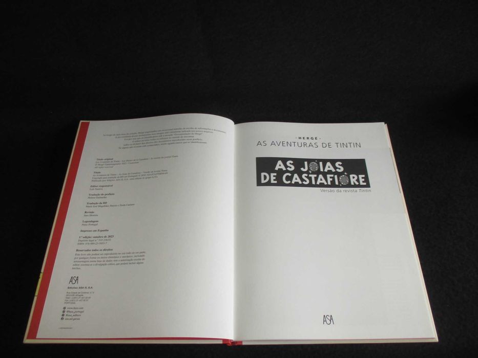 Livro BD As Jóias de Castafiori Tintin Edição comemorativa dos 60 anos