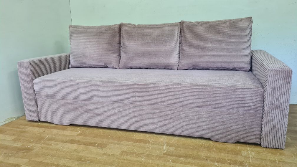 Nowa sofa sprężyny automat sztruks welur plusz kanapa wersalka tapczan