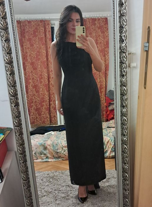 Czarna maxi wieczorowa sukienka Opera Richards rozm. S, M