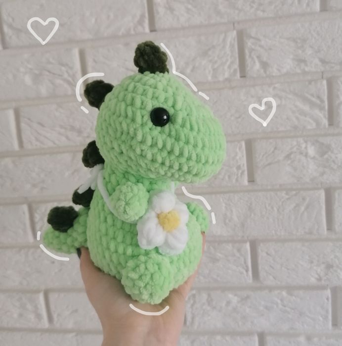 Dinozaur na szydełku amigurumi