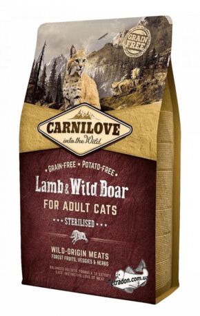 Корм для котов Carnilove & Wild Boar Sterilised 6kg Срок10,24