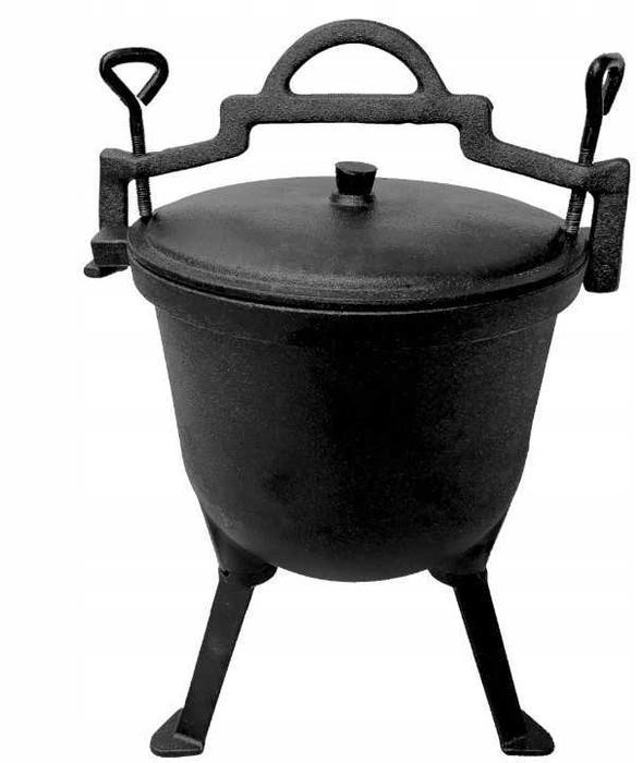 WYPRZEDAŻ Kociołek myśliwski żeliwny 5L GARNEK węgierski ognisko grill