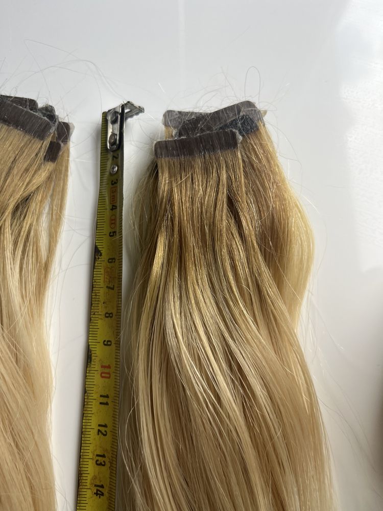 Włosy naturalne taśmy tape on blond