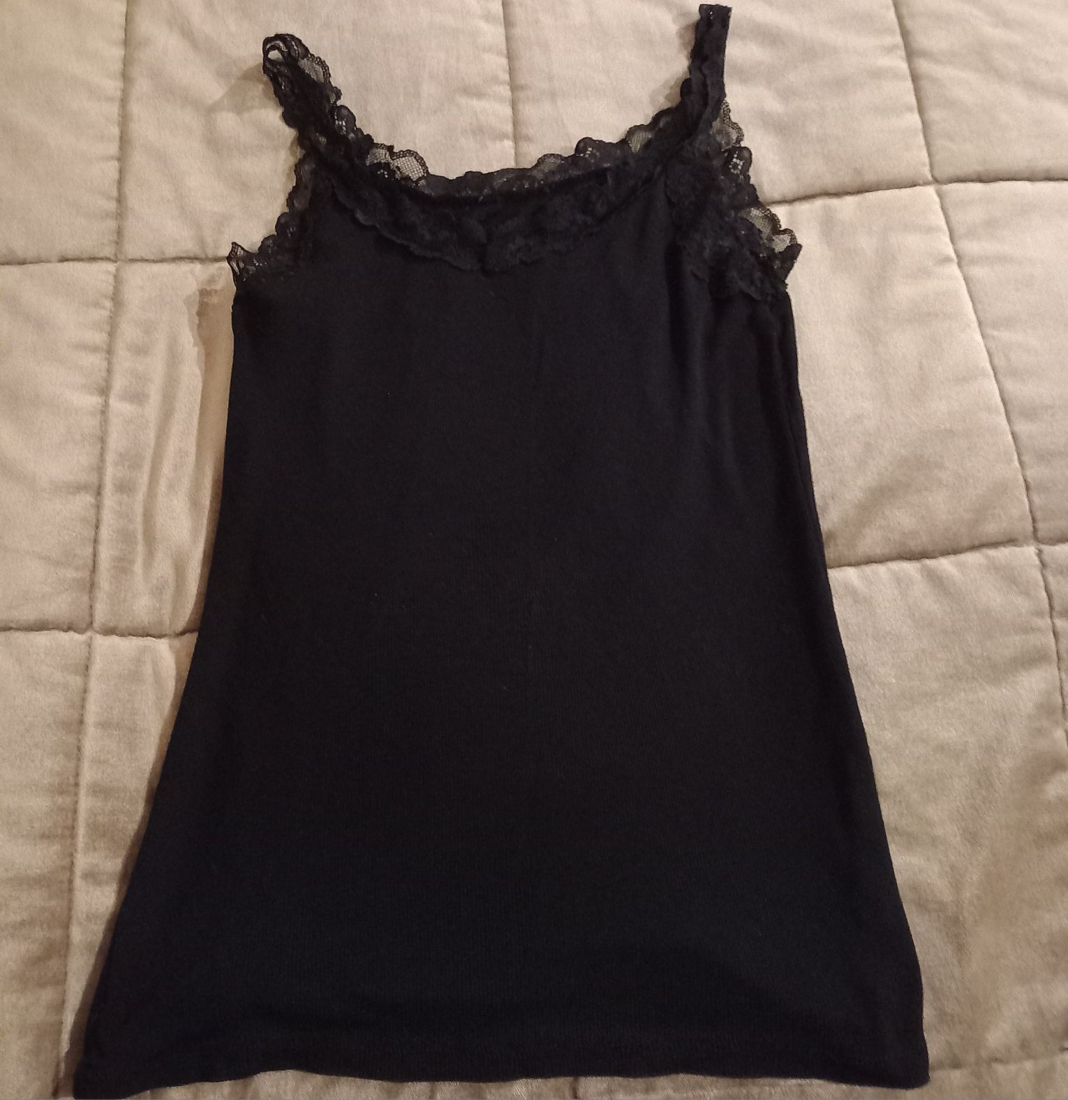 Top S(Massimo Dutti)Preto/Renda