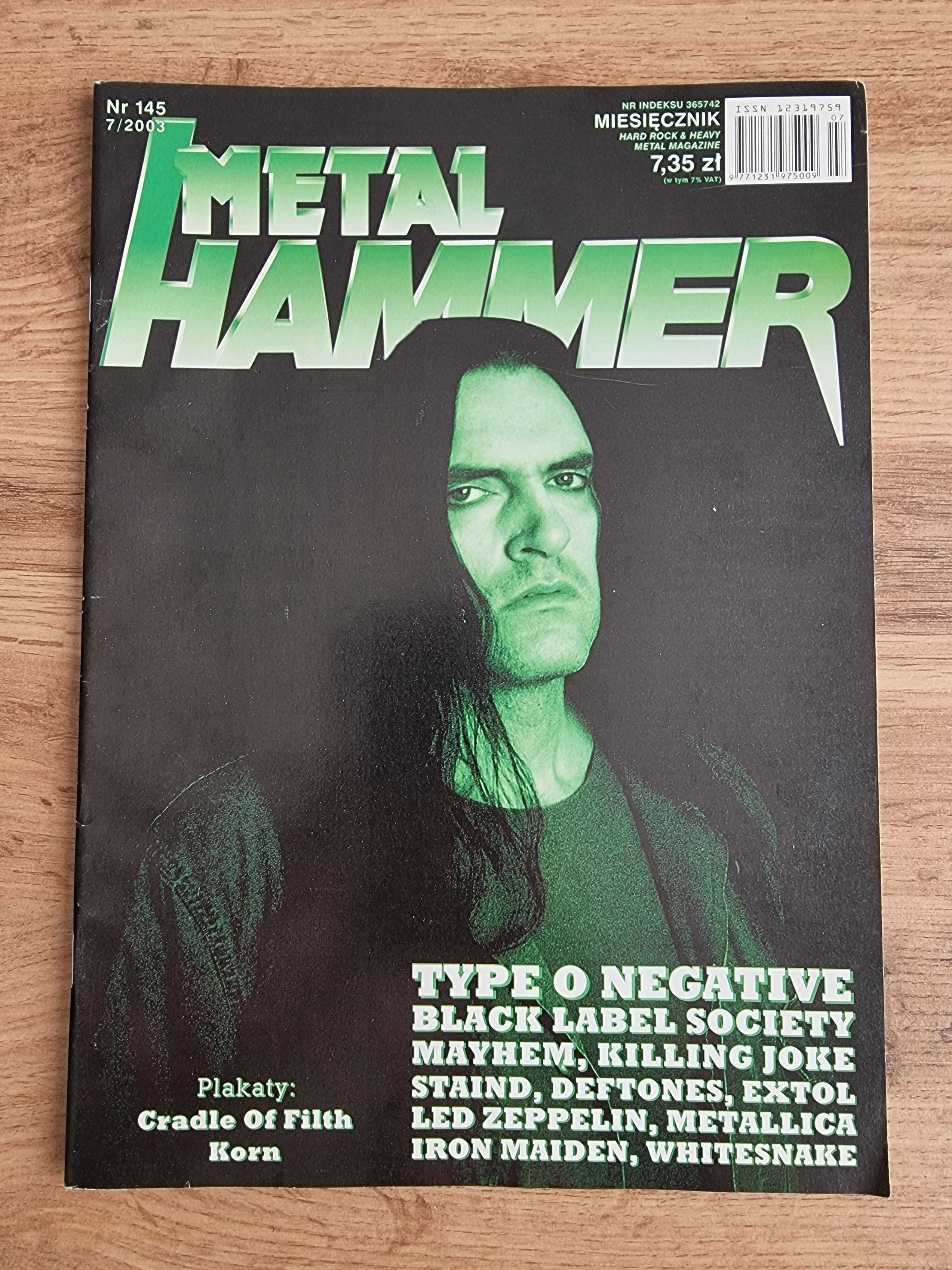 UNIKAT! Metal Hammer 145 7/2003 - Plakaty: Korn, Cradle Of Filth