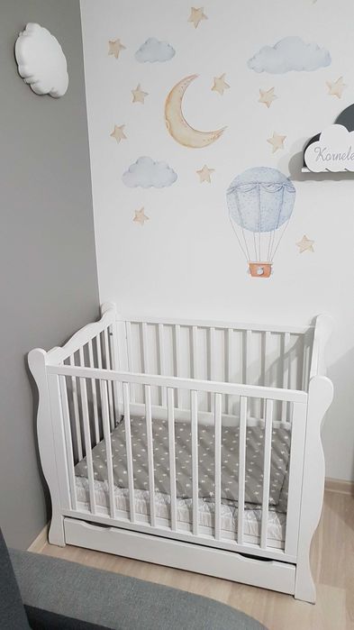 Łóżeczko dziecięce z szufladą 65x105