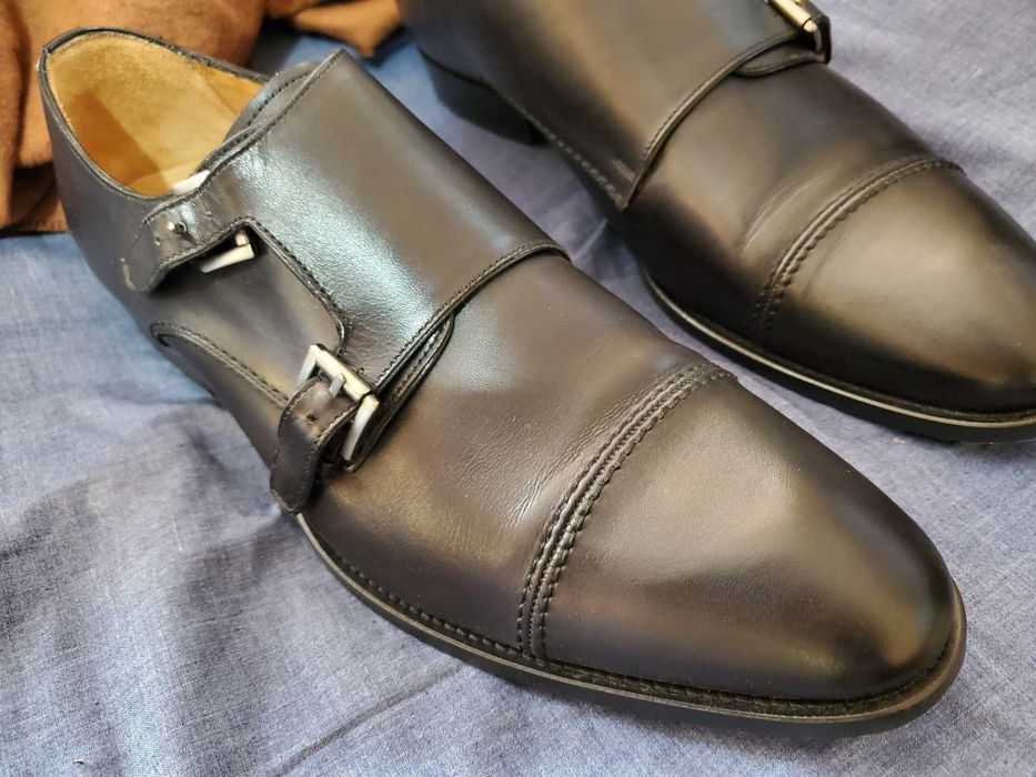 Мужские люкс туфли Mezlan Acosta Monk 11US кожа 100%