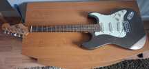 Gitara elektryczna Sounder, kabel, piec, pokrowiec