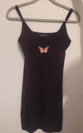 Sukienka na ramiączka z motylkiem