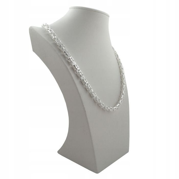 Elegancki Łańcuszek Męski Splot Królewski Srebro 925 Gruby Szeroki+gra