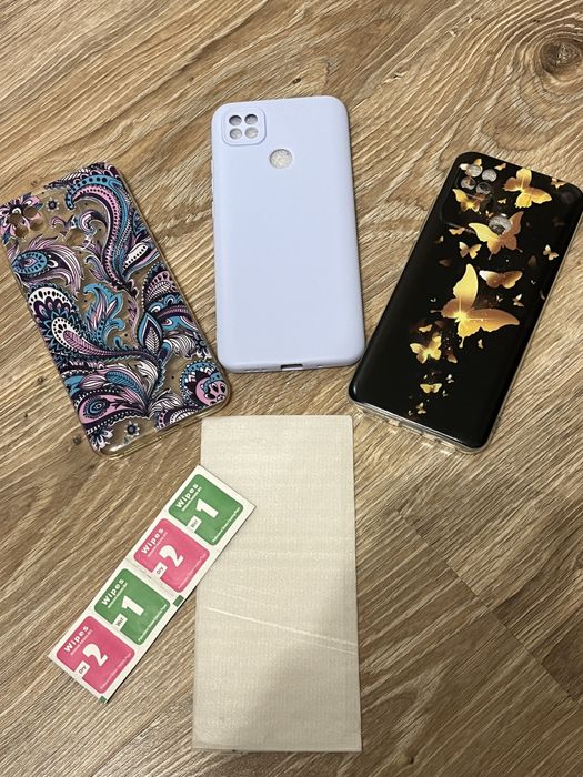 redmi 10A 3 чохла + захисне скло, 100 за все!