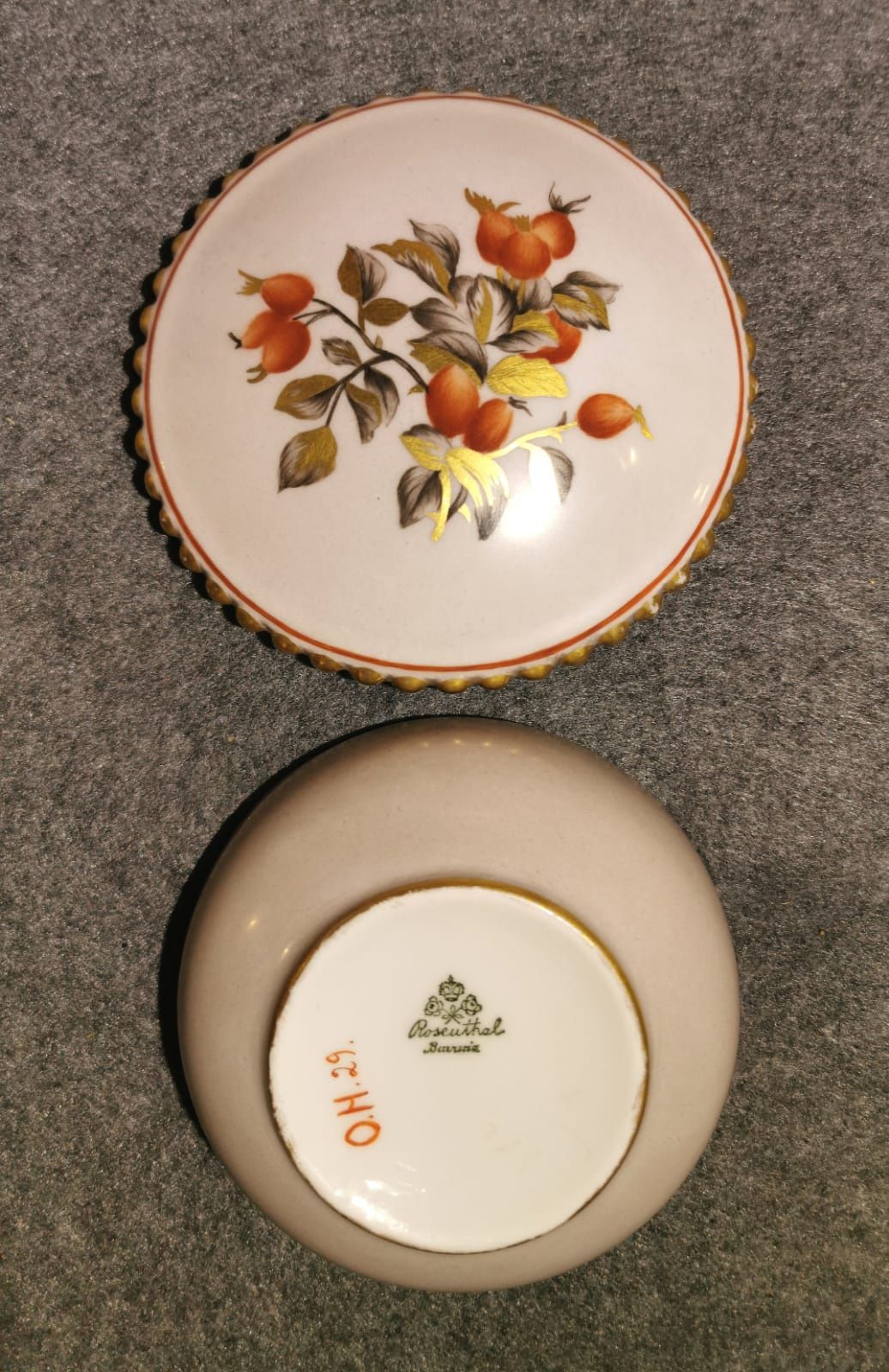 ROSENTHAL Puzderko, Szkatułka, Pojemnik Ręcznie Złocona  1925r. Piękna