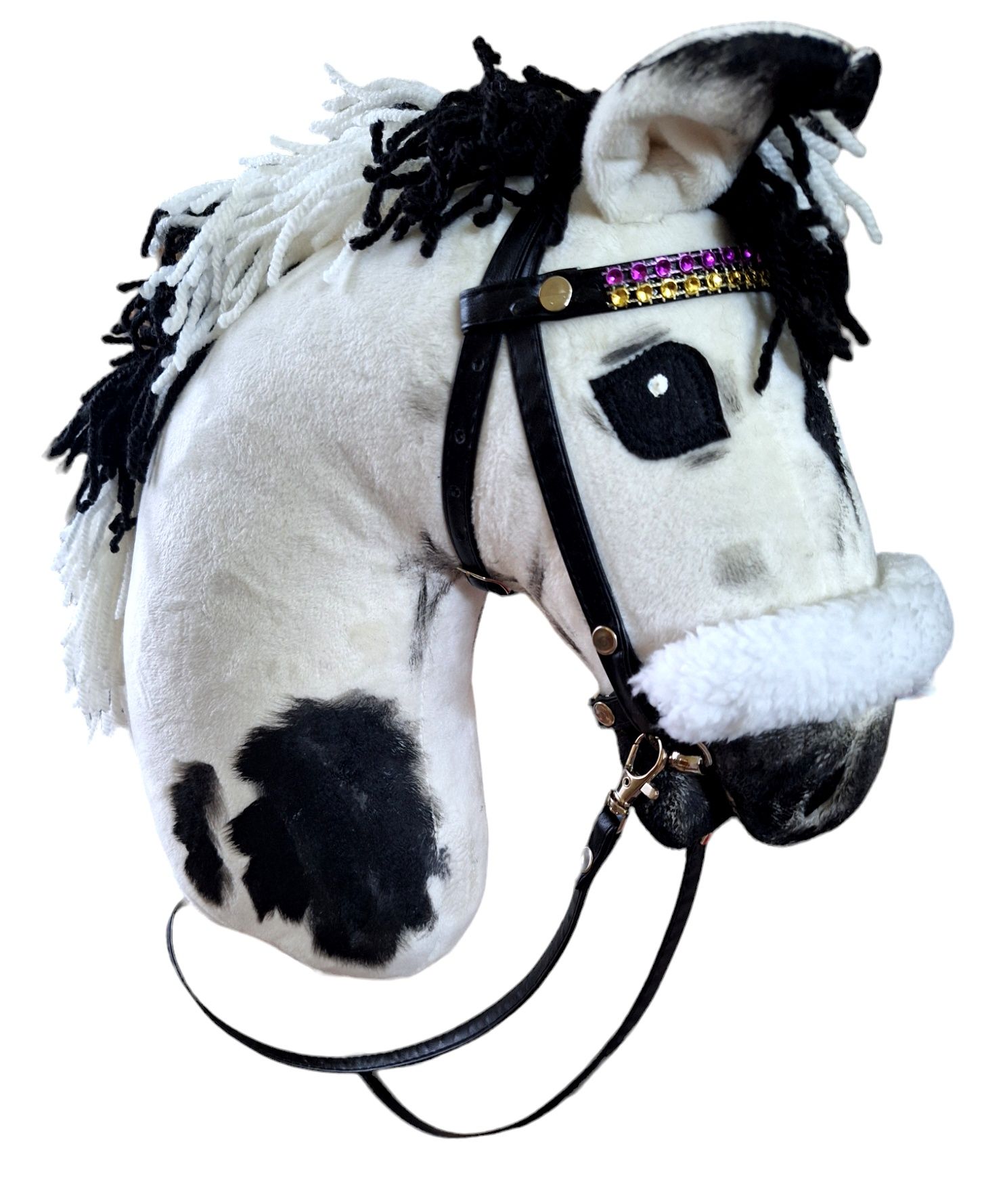Zestaw Premium ( Hobby horse a3-srokacz ,ogłowie,wędzidło ,wodze znajd