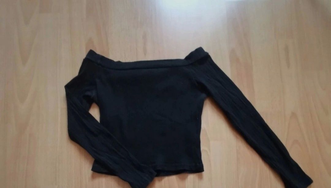 Crop Top bluzka Bershka długi rękaw nowa 34/XS