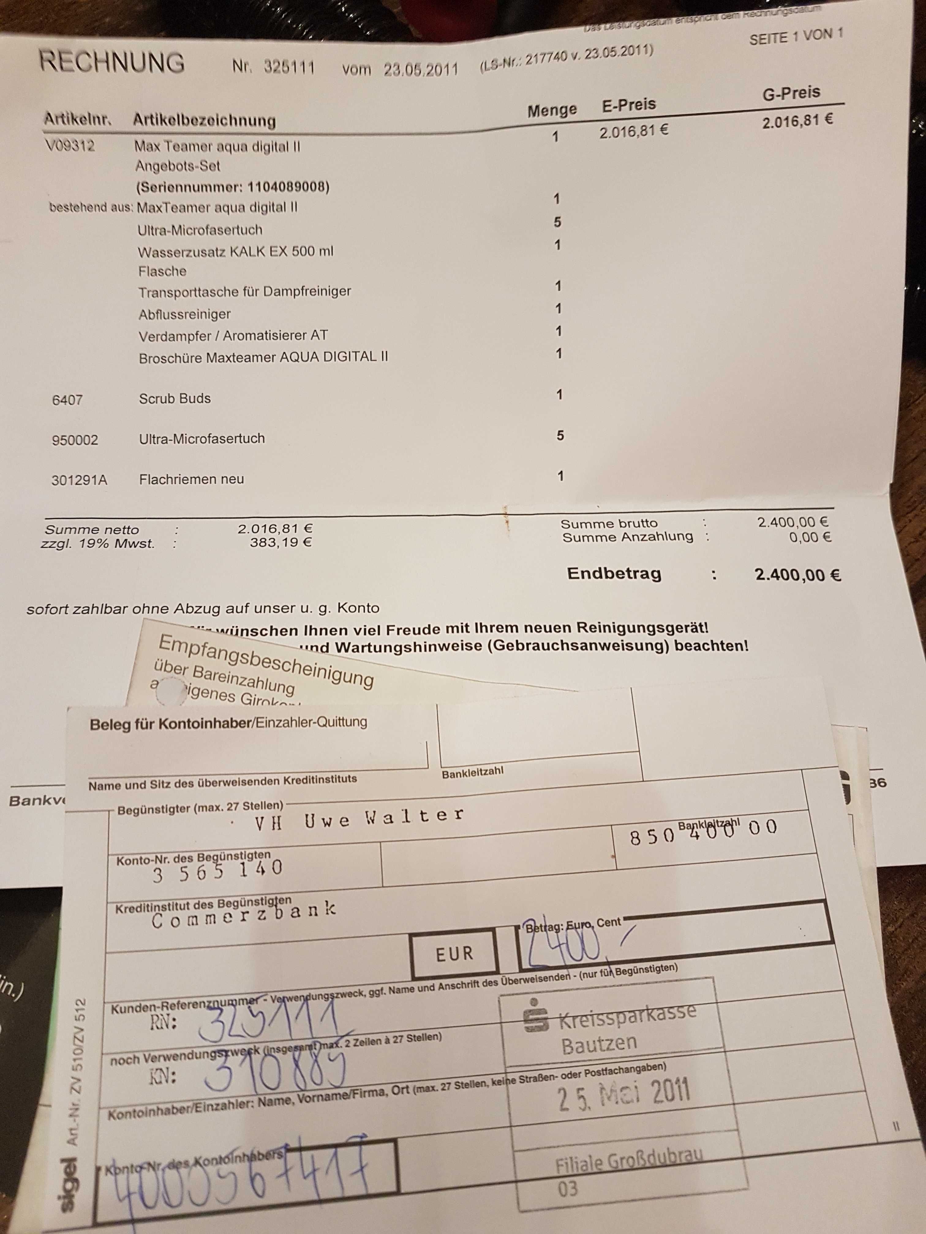 Profesjonalna Włoska parownica 8 Bar nowa  B & L duży zestaw 20% ceny