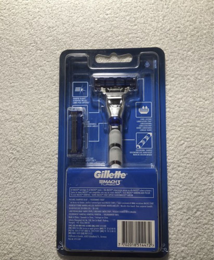 Golarka maszynka do golenia Gillette mach3 turbo NOWA