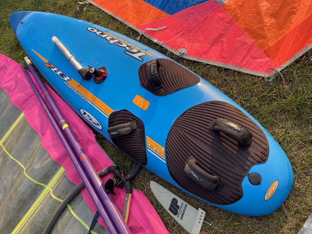 Deska windsurfingowa Big Techno 152 L kompletna zestaw z żaglami