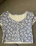 Bluzka crop top kwiatki