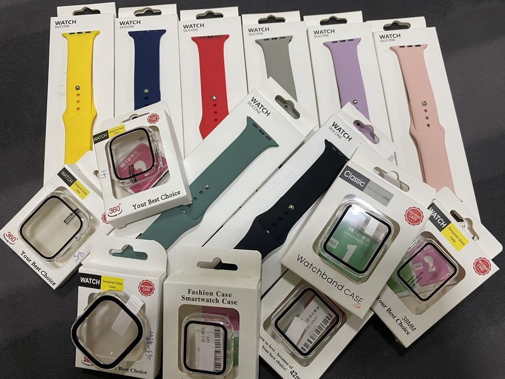 Kit Capa e Pulseira - Apple Watch 1/2/3/4/5/6/SE/7/8/9/Ultra