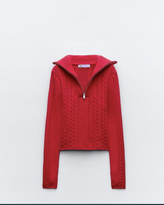 Свитер зара красный