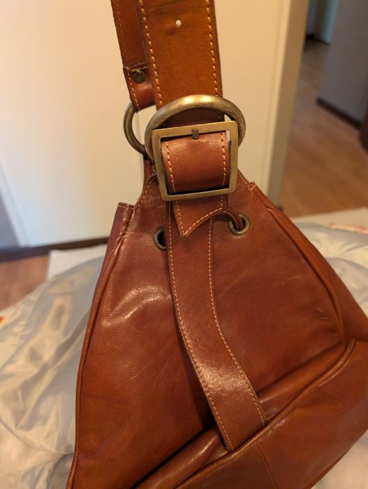 Mochila original em pele italiana