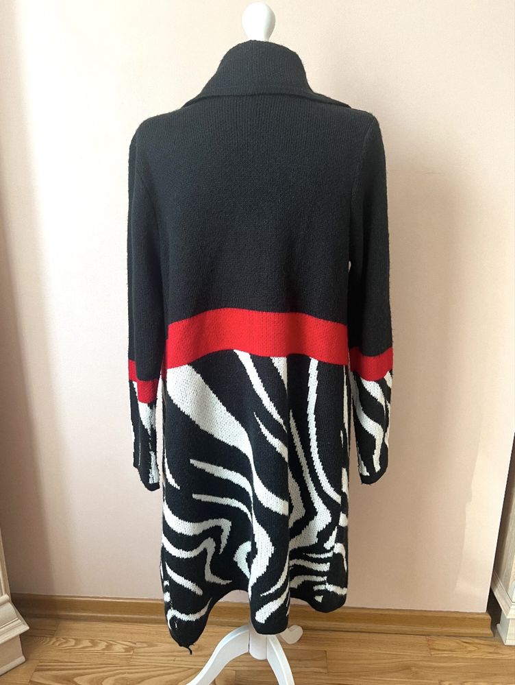 Sweter narzutka kardigan kolorowy wzorzysty elegancki butik