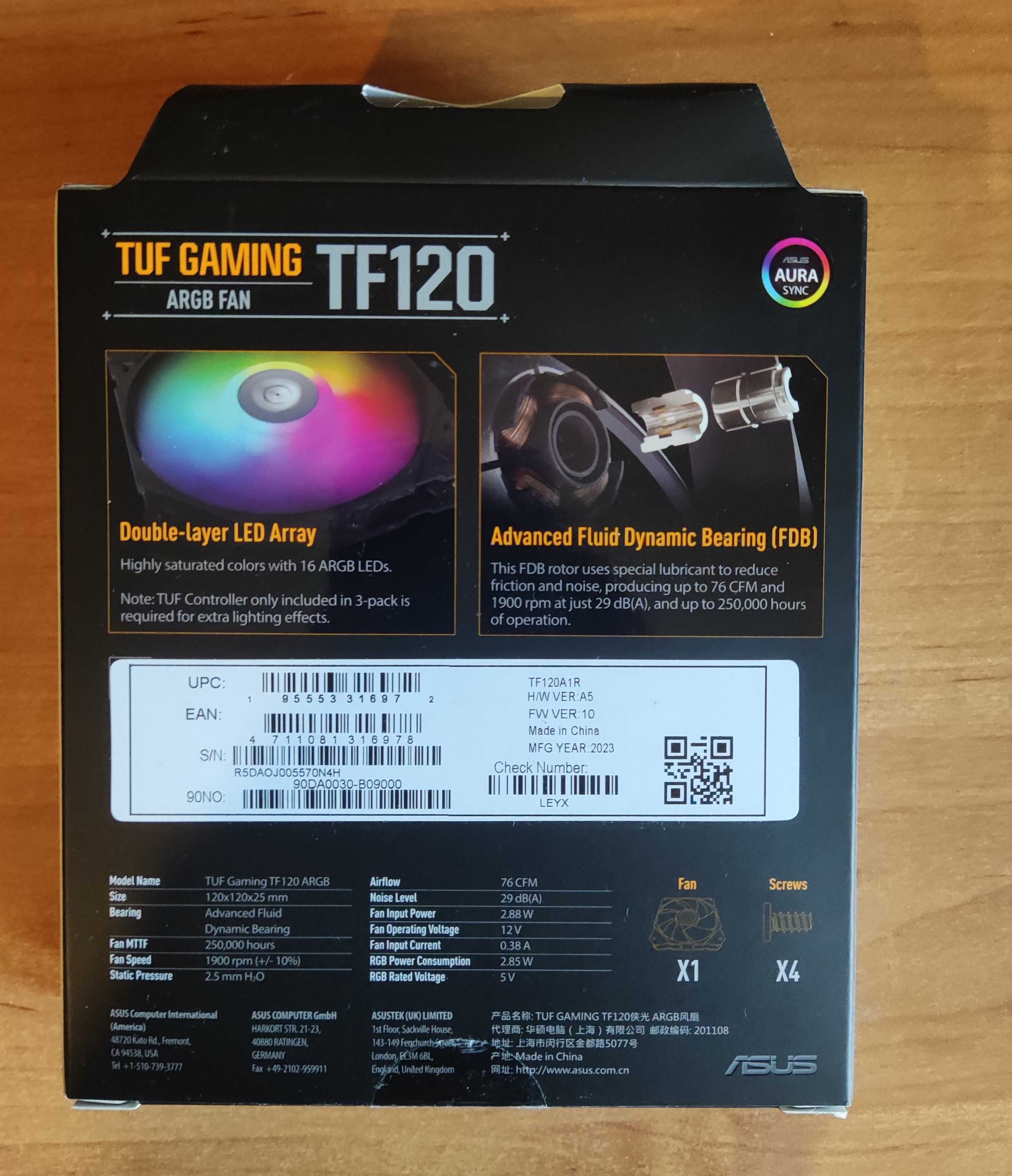 Вентилятор Asus Tuf Gaming TF 120 ARGB Fan