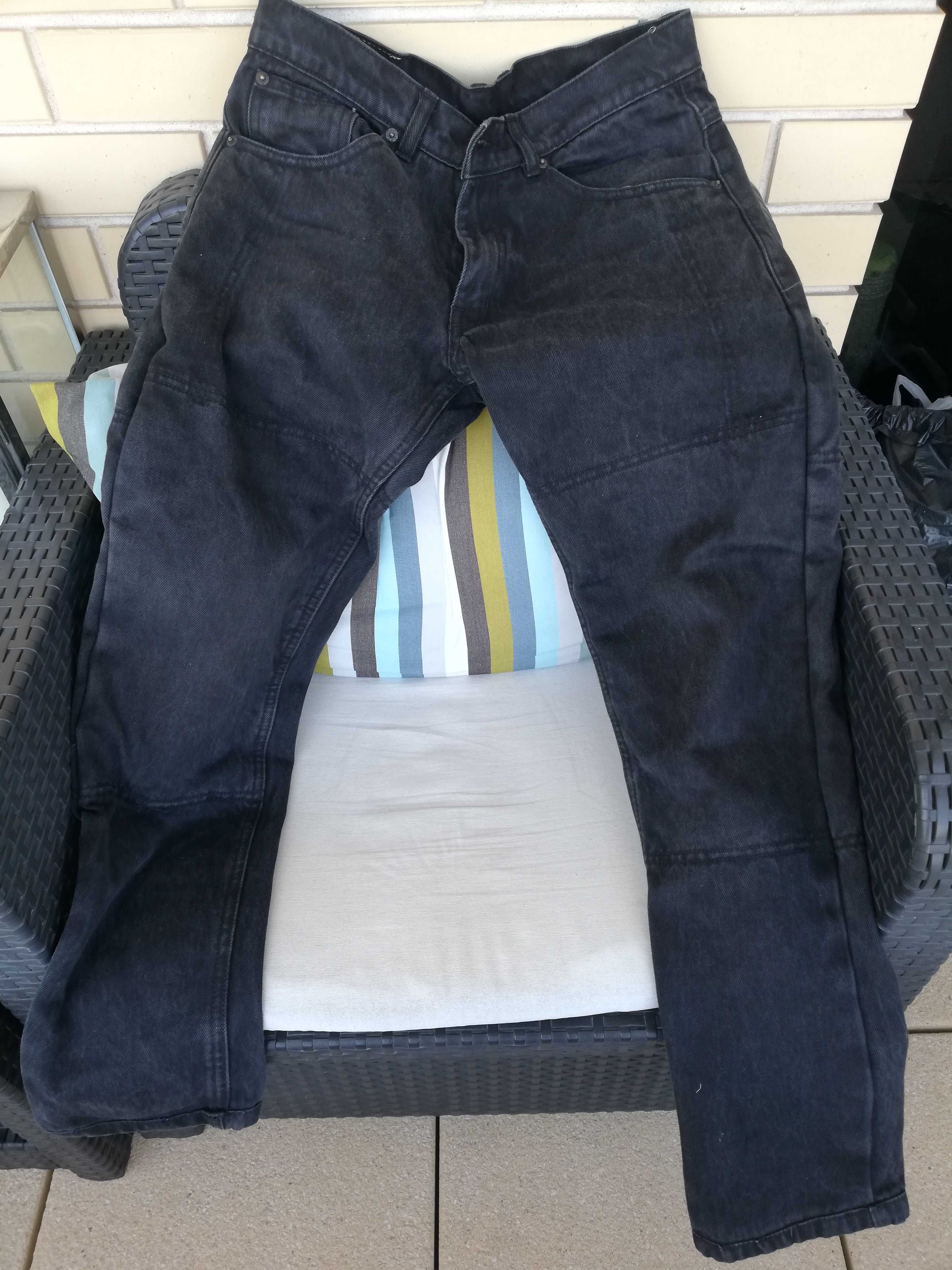 Calças moto ganga / jeans pretas marca Lovo Kevlar tamanho S / 28