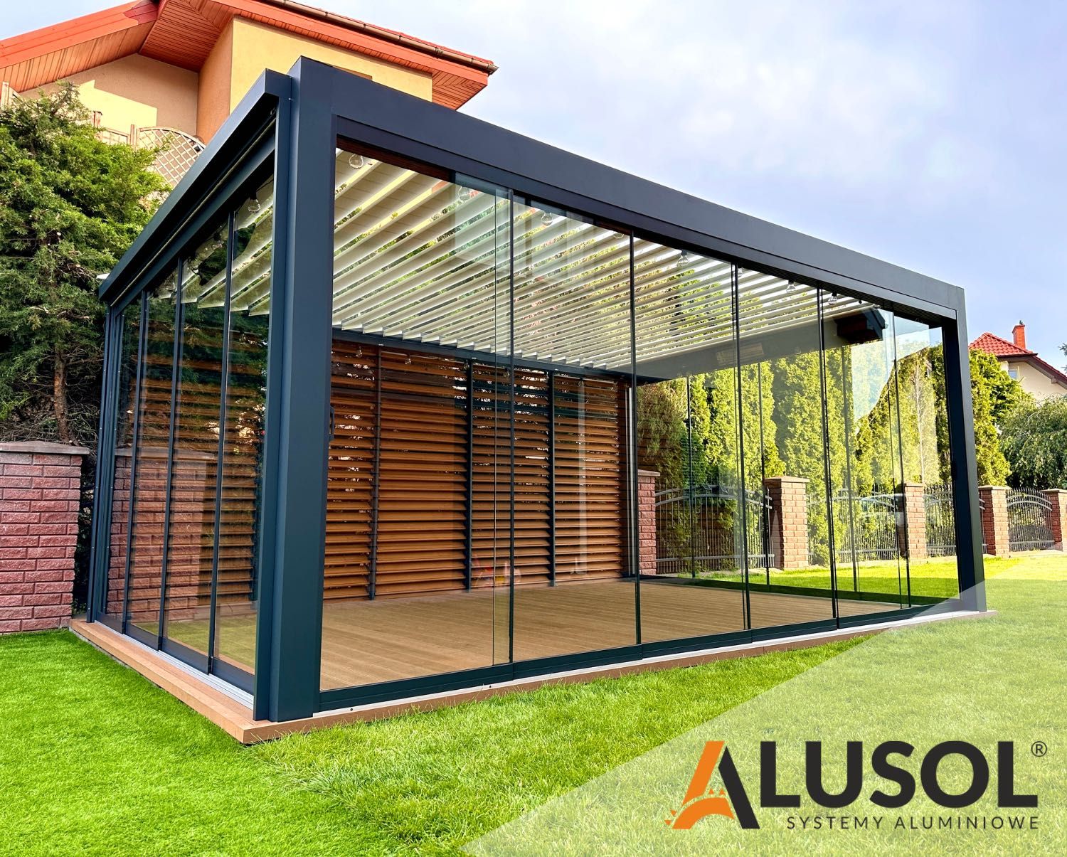 Pergola Lamelowa Aluminiowa Wysoka Jakość Ruchomy Dach Lamele JAKOŚĆ!