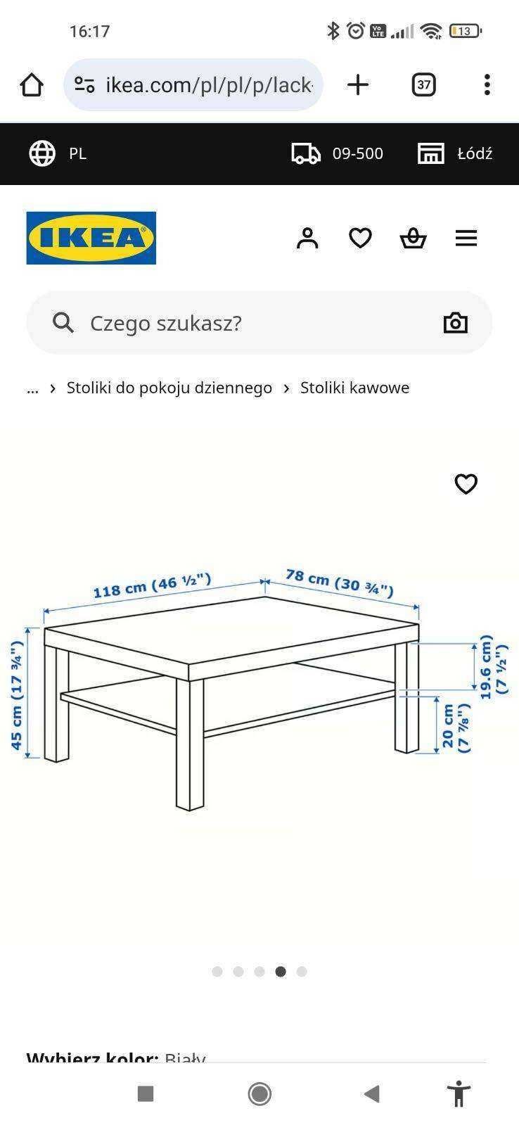 Stolik biały LACK Ikea