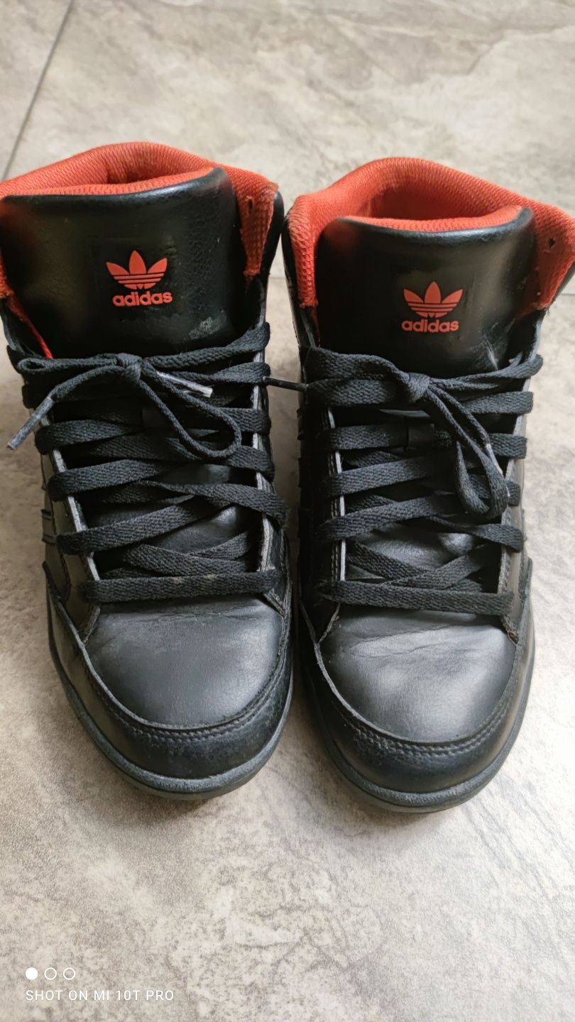 Buty skórzane Adidas wysoka cholewka 39 i 1/3 wkładka 24cm