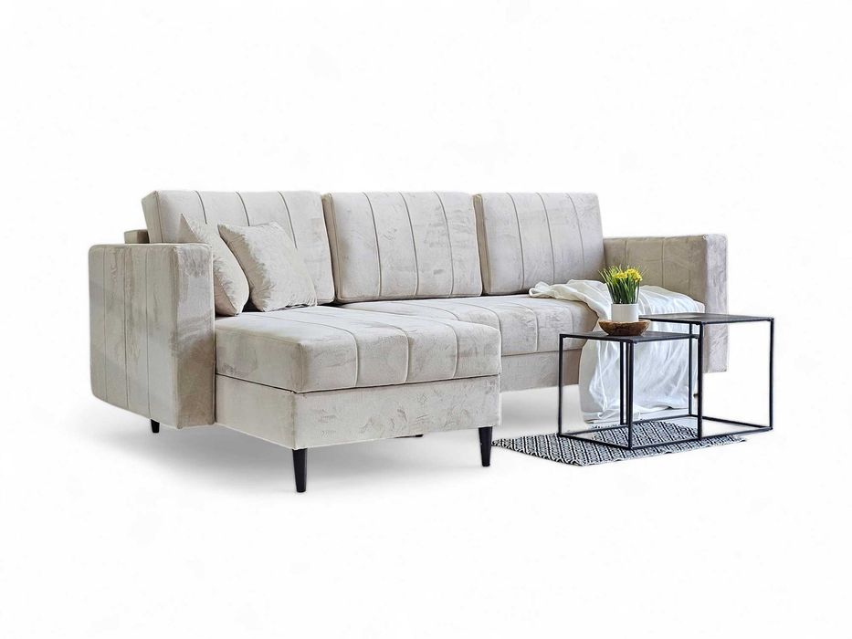 Montana. Rozkladany narożnik z dużą funkcją spania. Sprężyny