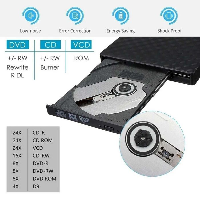 Привод внешний пишущий USB 3.0 DVD-RW CD-RW. НОВЫЙ!