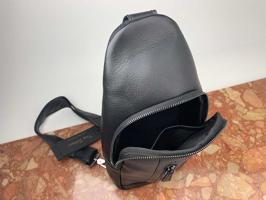 Сумка слінг шкіряна рюкзак 1 лямка TonyBellucci T5220 сумка слинг кожа