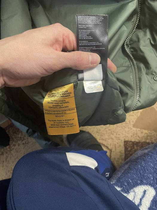 Чоловічий пуховик TNF розмір S