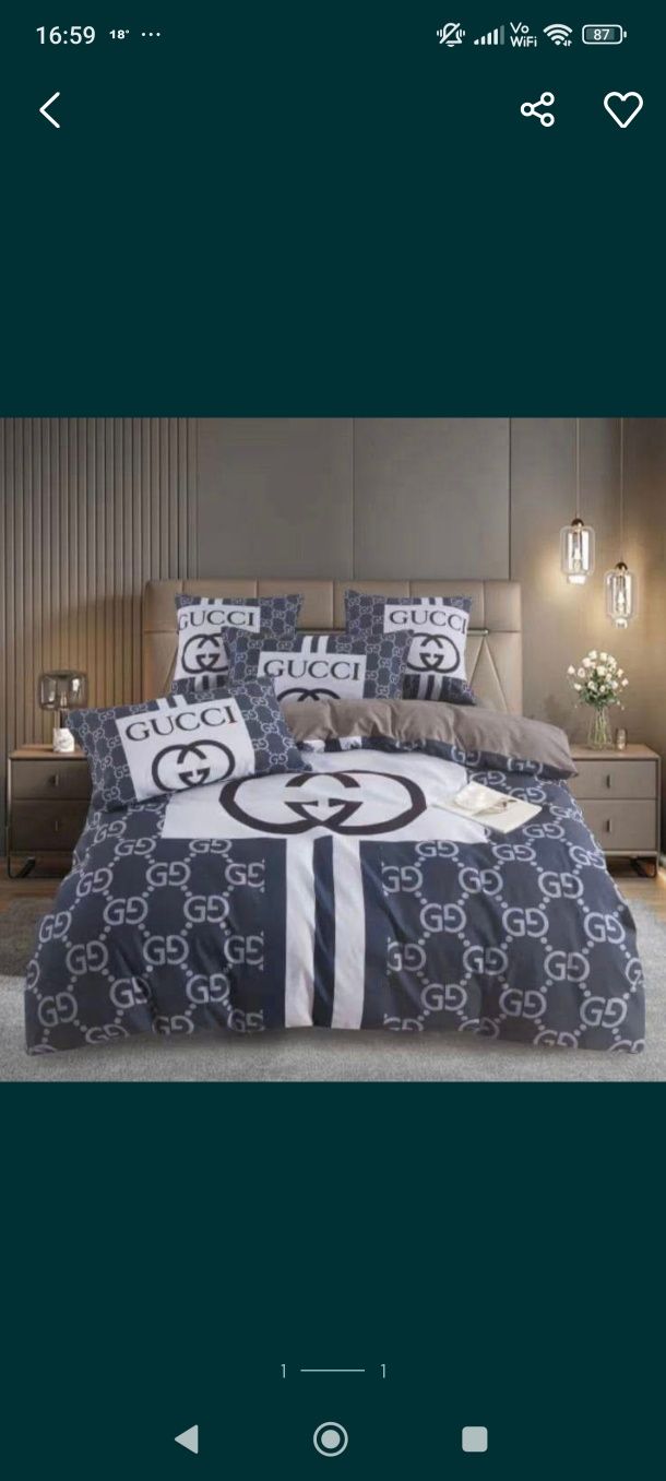 Pościel inspirowana  Gucci 200 x 220 komplet 4 częściowy