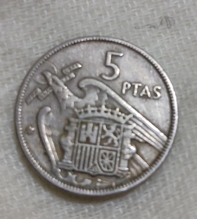 Moeda 5 PTAS 1957