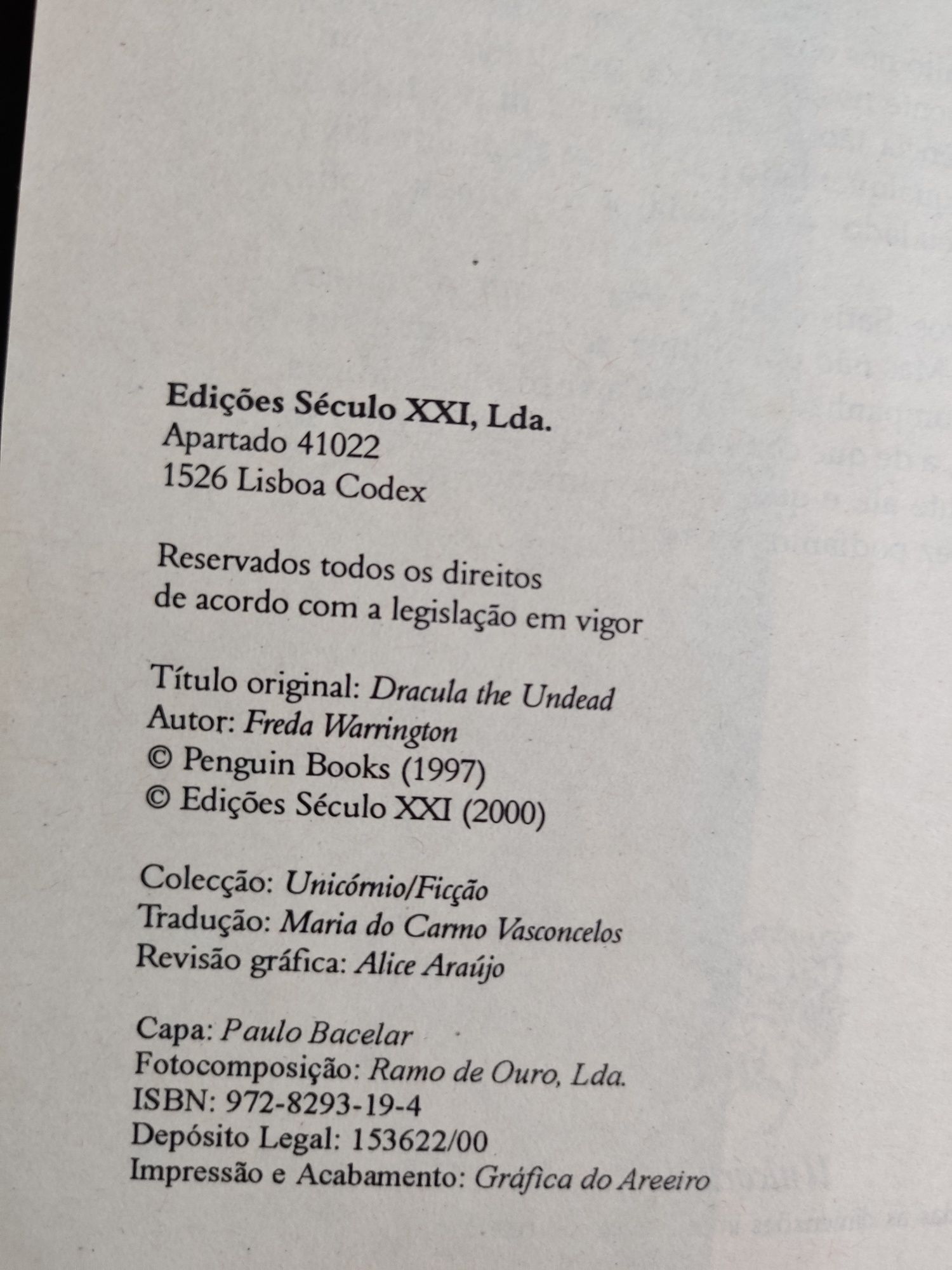 Drácula o Regresso de Freda Warrington