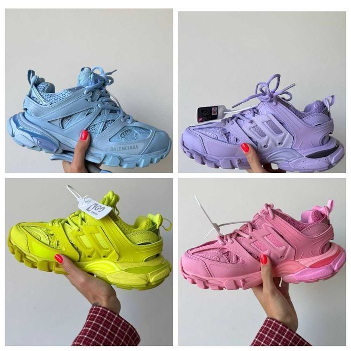 Женские кожаные кроссовки Balenciaga Track шкіряні баленсіага трек