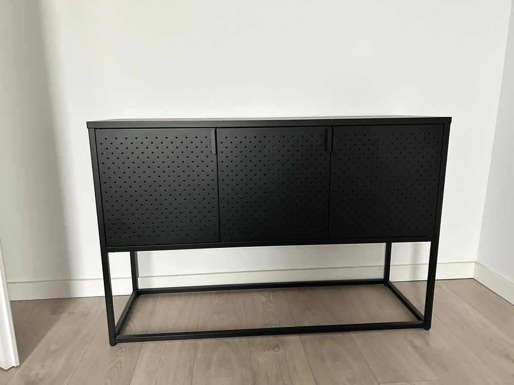 Kredens komoda rtv stal metal stal proszkowo loft czarna