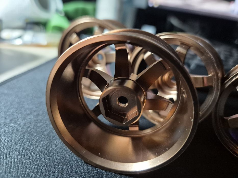 1/10 rc felgi aluminiowe work te37 tamiya tt xv