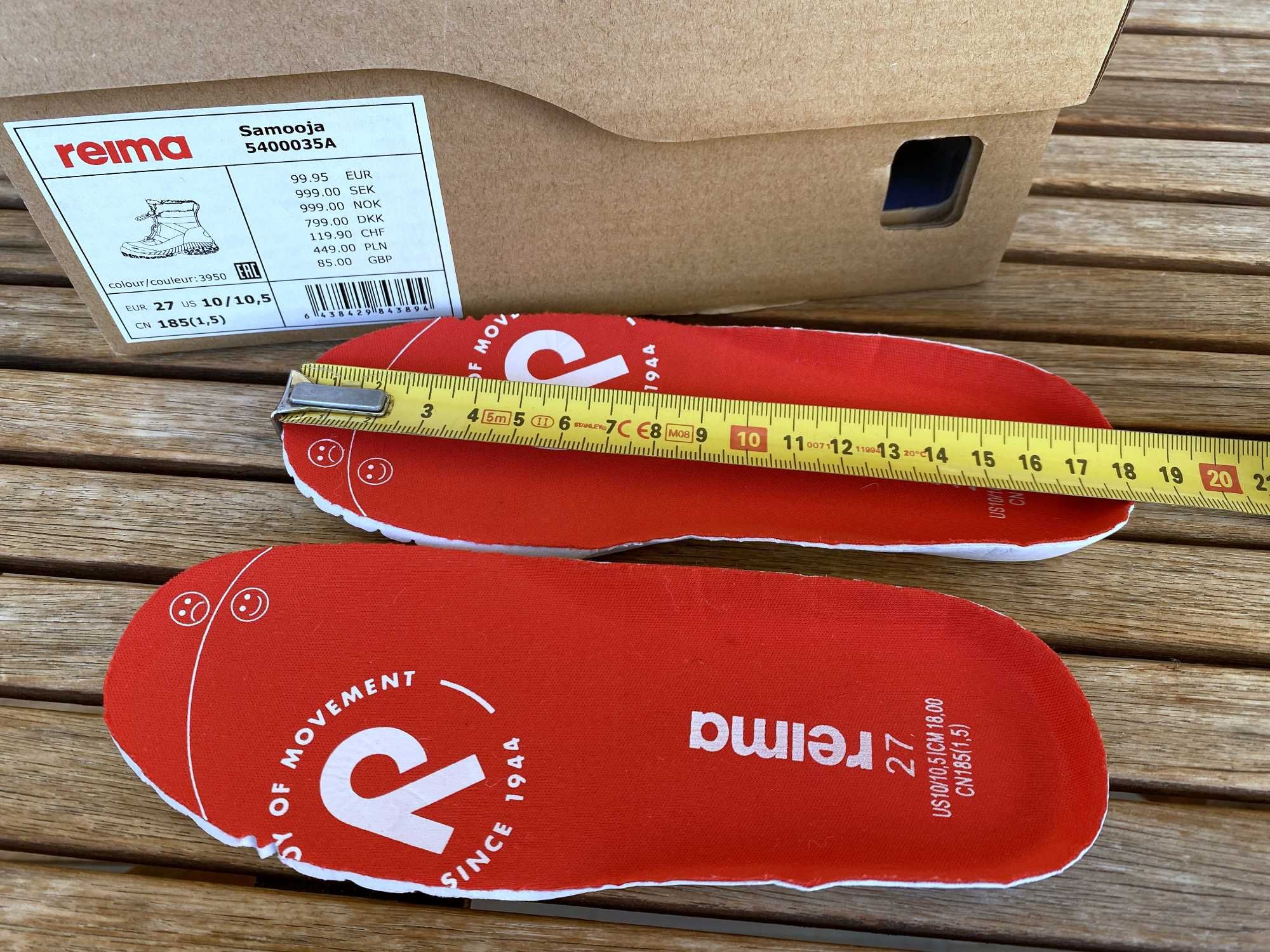 Buty zimowe, śniegowce Reima Samooja (do -20°C), rozm.27